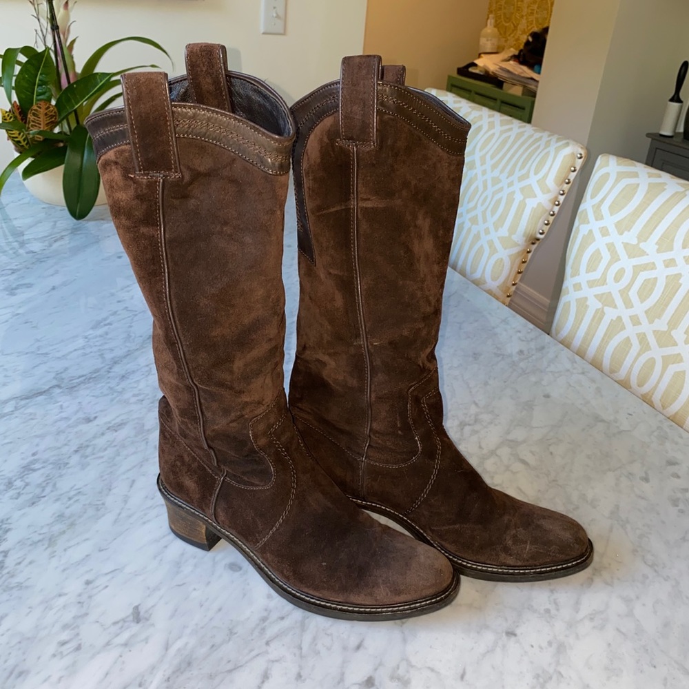 Vic Matie Suede and Leather Boots Size 40